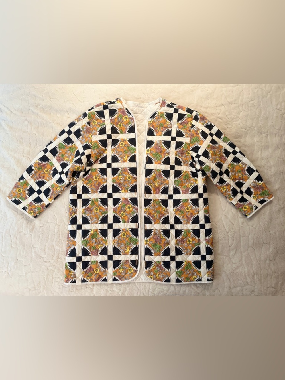 Tory Burch Oversized quilted patchwork insert from a parka jacket size size L